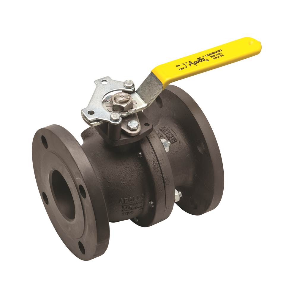 Apollo Carbon Steel Class 150 Standard Port Ball Valve With 316 Ss Ball And Stem, Standard Configuration, Hydrostatic Tested With Certification And Mtr 8'' (2 X Flange)