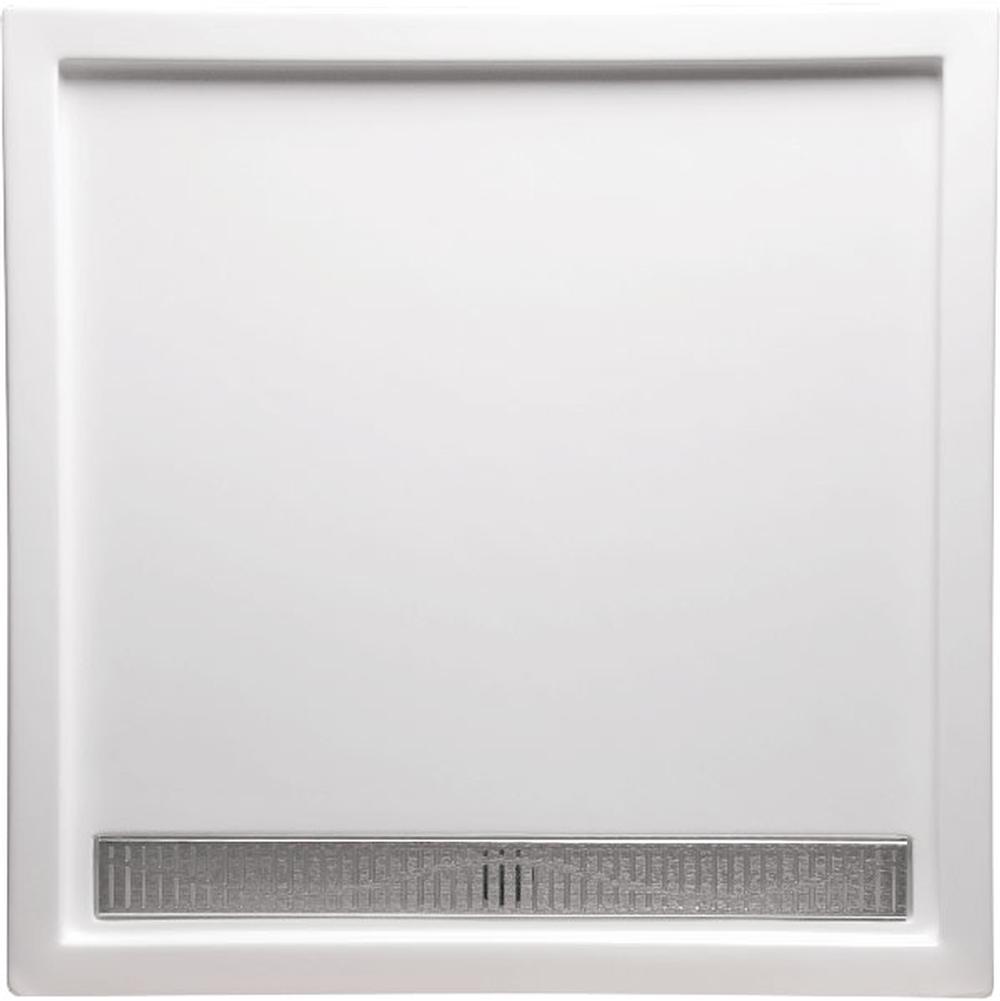 Americh 36'' x 36'' Triple Threshold DS Base w/Channel Drain - Biscuit