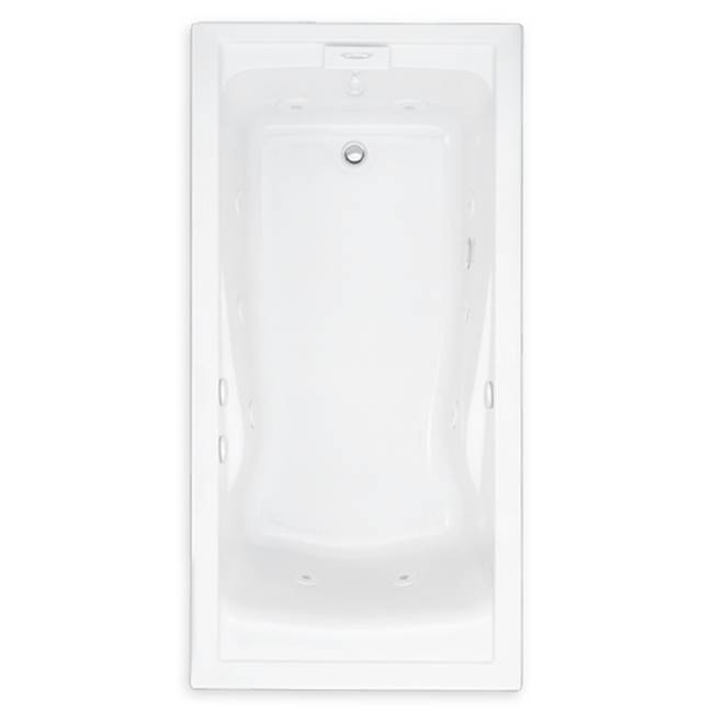 American Standard Evolution® 60 x 36-Inch Deep Soak® Drop-In Bathtub With EverClean® Hydromassage System