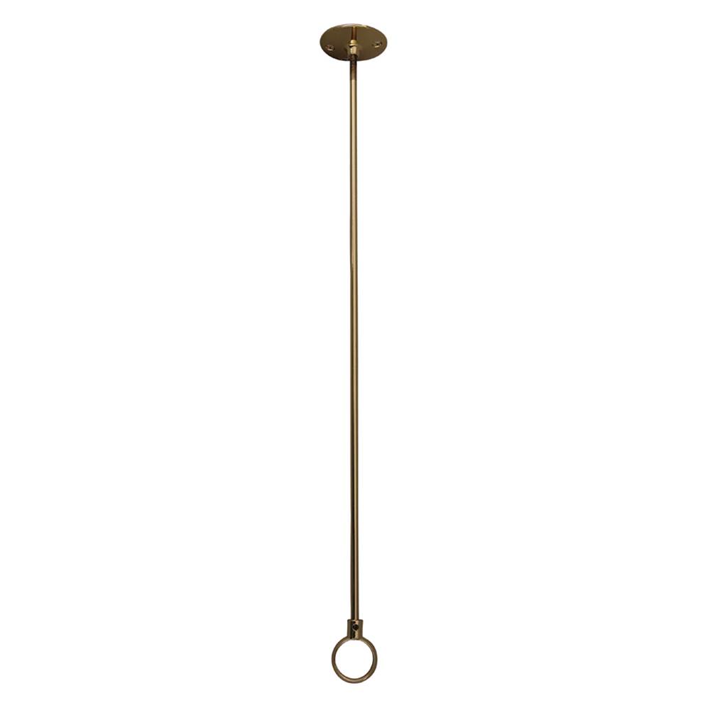 Barclay Ceiling Support, 48'', w/Flange Adjustable, Polished Brass