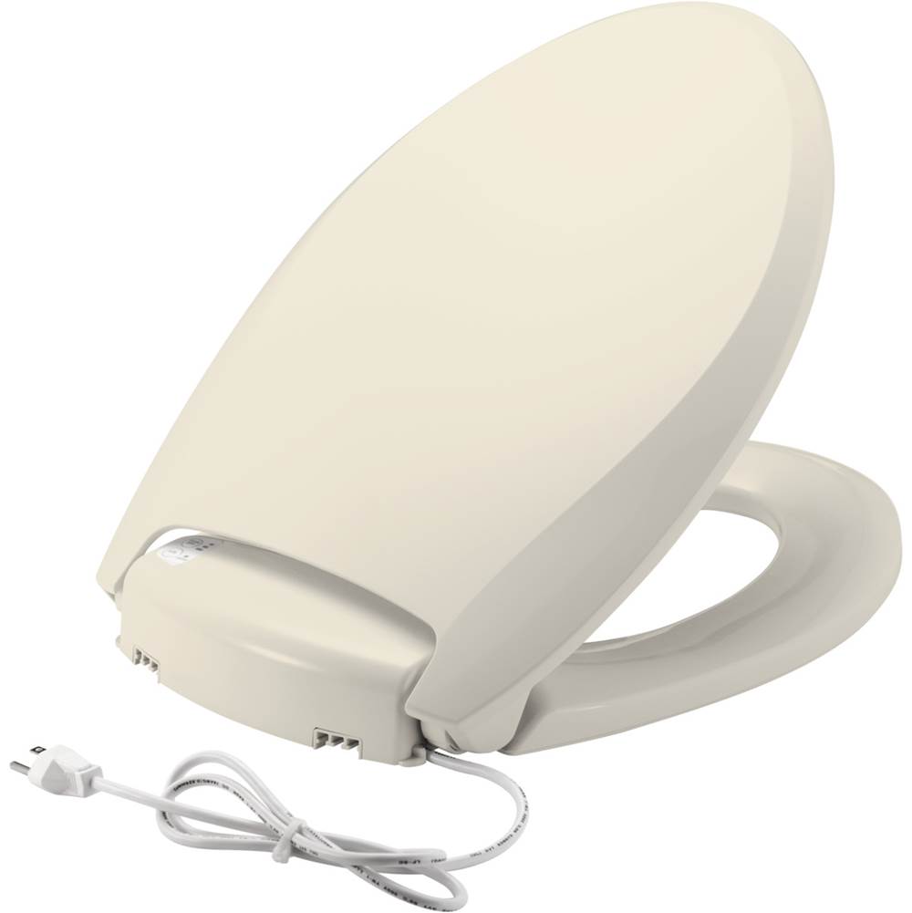 Bemis Bemis Radiance™ Elongated Plastic Toilet Seat in Biscuit with Adjustable Heat, iLumalight®, STA-TITE® Seat Fastening System