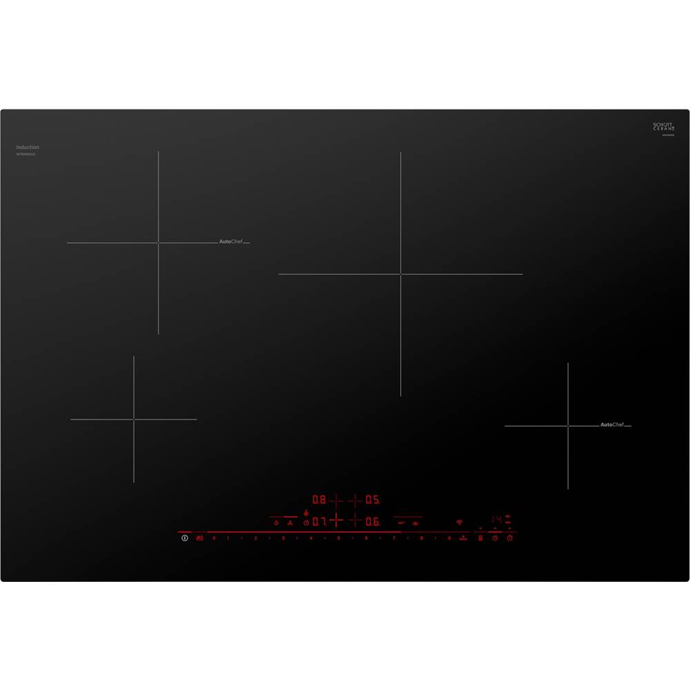 Bosch 36'' Induction Cooktop, 800 Series, Black, Stainless Steel Frame, Home Connect