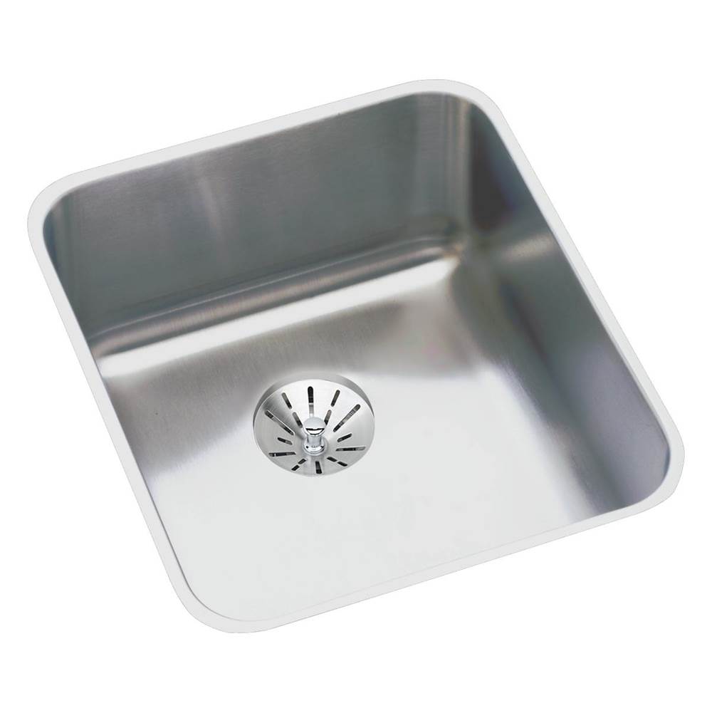 Elkay Lustertone Classic Stainless Steel 16'' x 18-1/2'' x 4-3/8'', Single Bowl Undermount ADA Sink with Perfect Drain