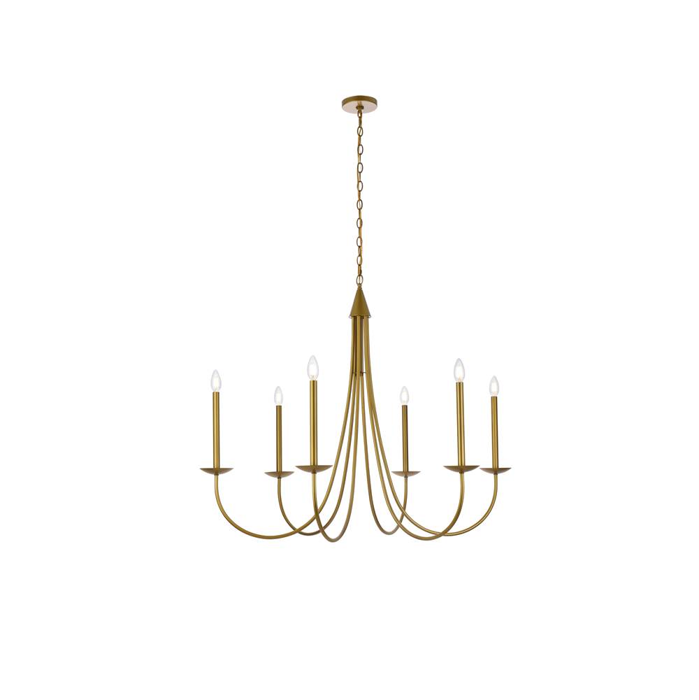 Elegant Lighting Cohen 42 Inch Pendant In Brass