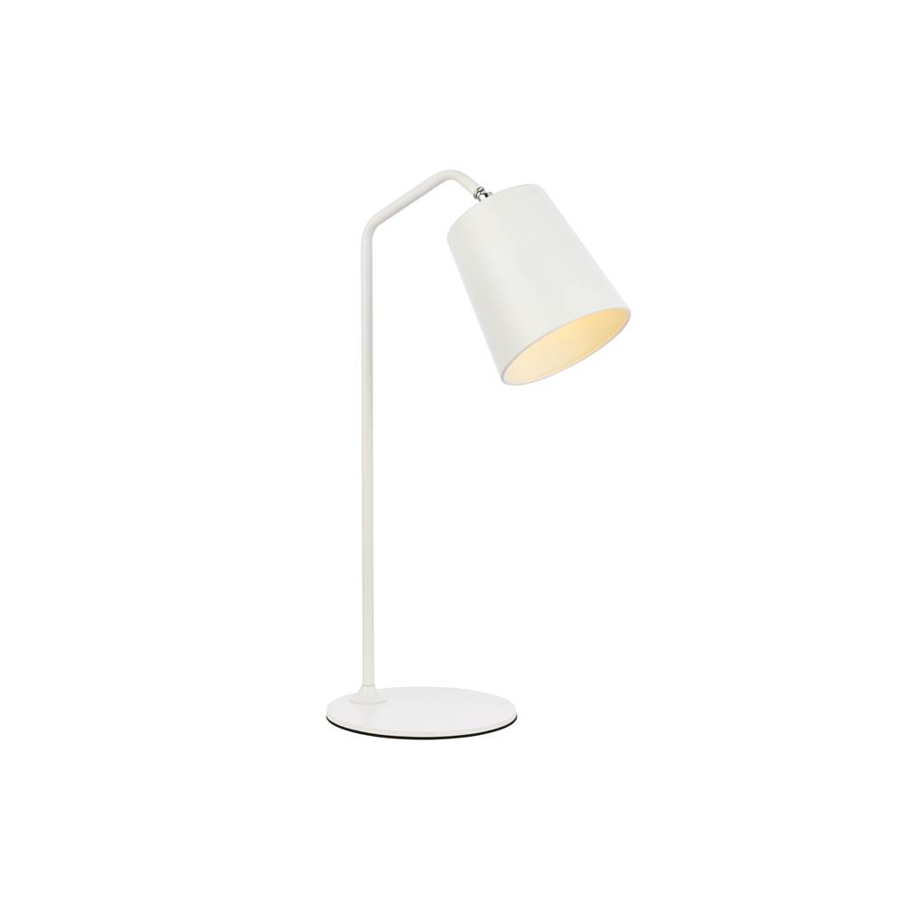 Elegant Lighting Leroy 1 light white table lamp
