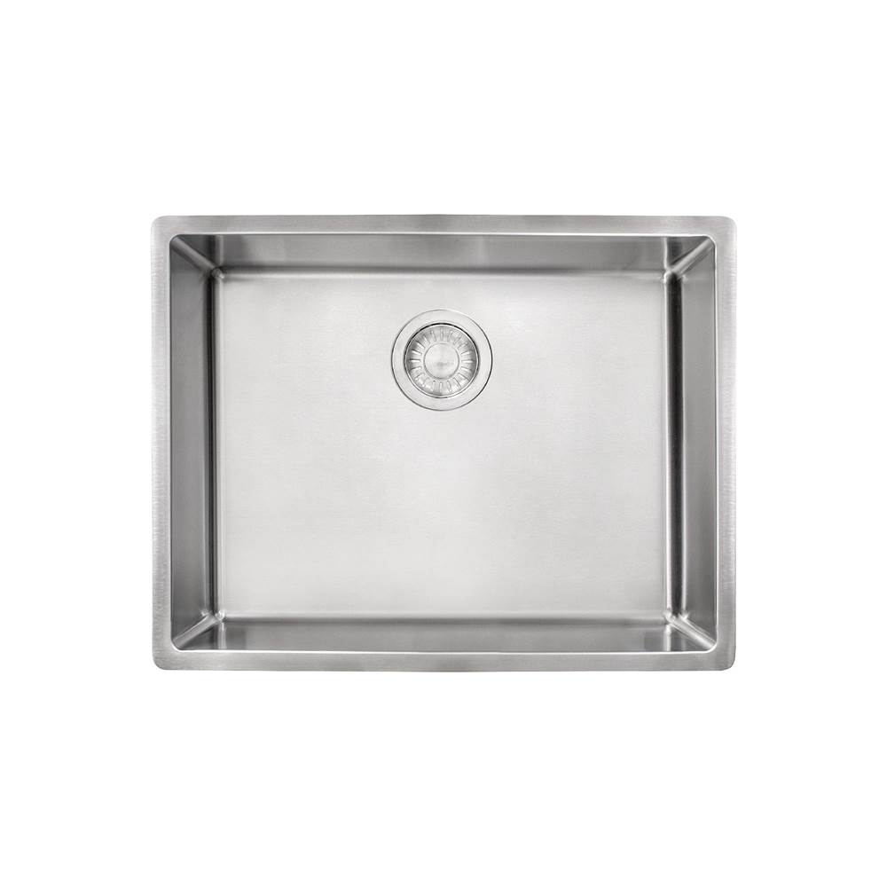 Franke Cube 22.75-in. x 17.7-in. 18 Gauge Stainless Steel Undermount Single Bowl ADA Kitchen Sink - CUX11021-ADA