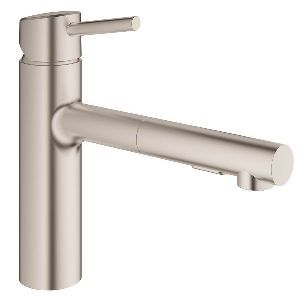Grohe Concetto Single-Handle Pull-Out Kitchen Faucet Dual Spray 1.5 GPM