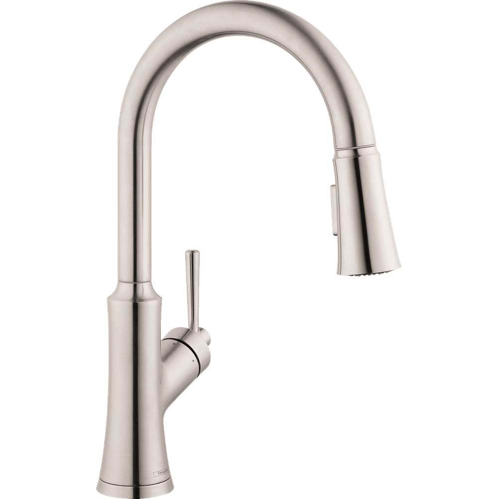 Hansgrohe Joleena HighArc Kitchen Faucet, 2-Spray Pull-Down, 1.75 GPM in Steel Optic
