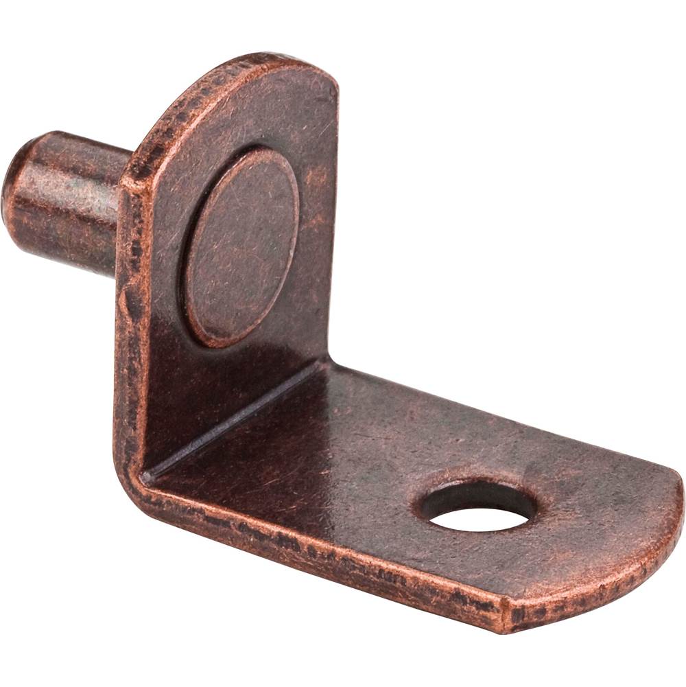 Hardware Resources Antique Copper 5 mm Pin Angled Shelf Support with 3/4'' Arm and 1/8'' Hole - Priced and Sold by the Thousand