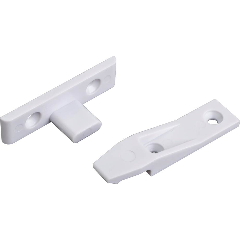 Hardware Resources White Plastic Suspension Fitting Connector for False Fronts