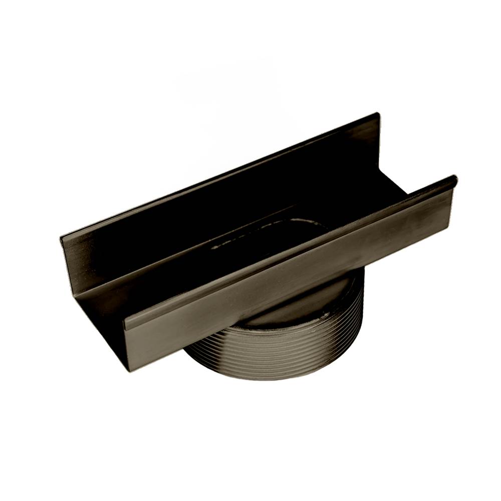 Infinity Drain 8'' Stainless Steel High Flow Outlet Section for S-TIFAS 99 Series in Oil Rubbed Bronze with 4'' Threaded Nipple