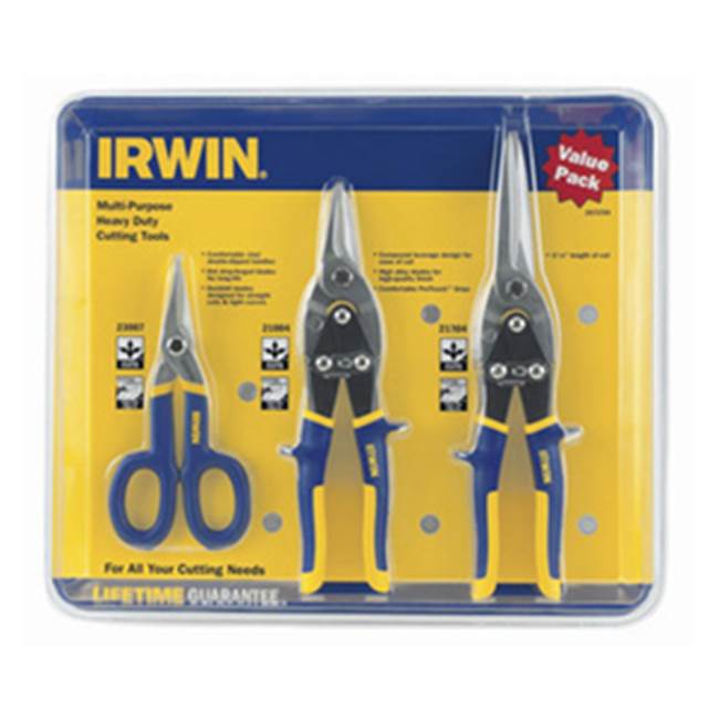Irwin Tools SNIPS 3PC UTILITY/TINNER SET IRWIN