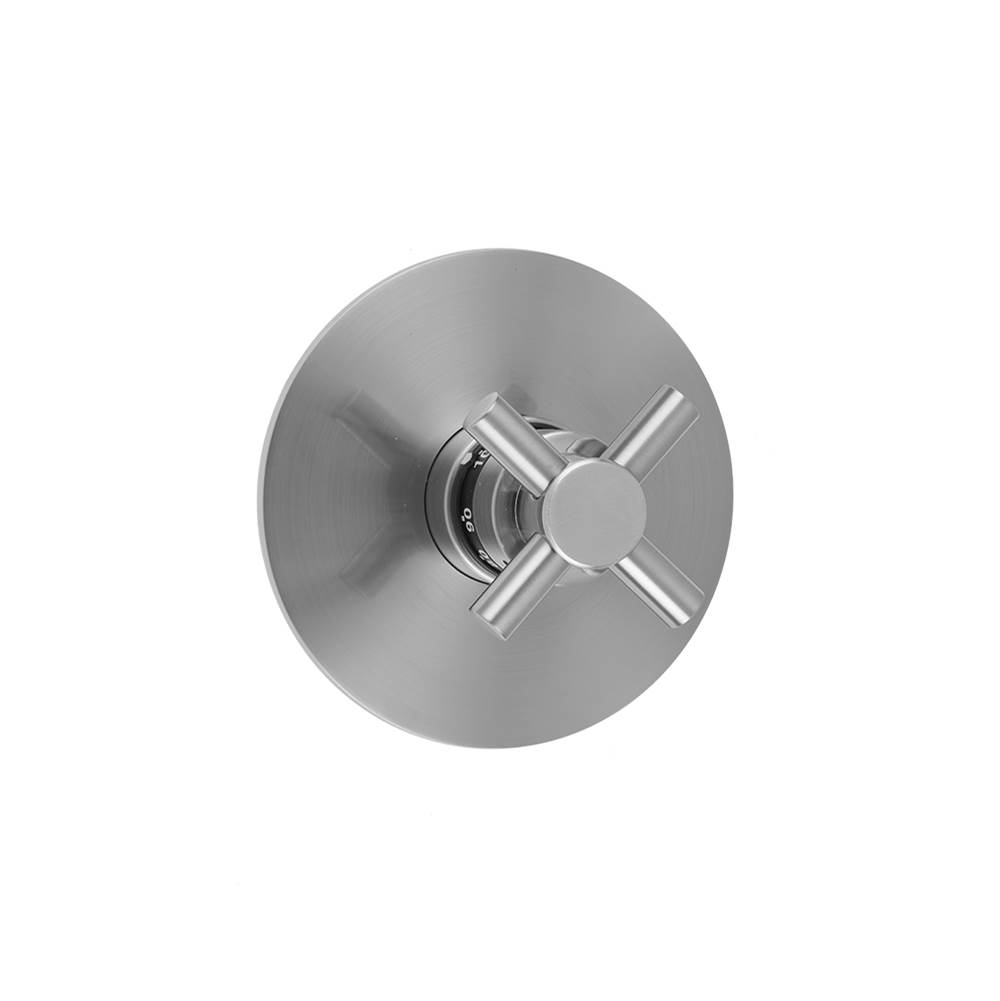 Jaclo Round Plate With Contempo Cross Trim For Thermostatic Valves (J-TH34 & J-TH12)