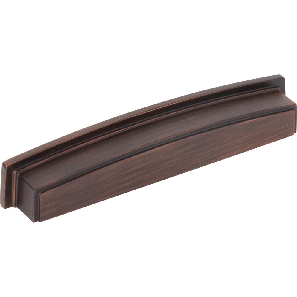 Jeffrey Alexander 160 mm Center Brushed Oil Rubbed Bronze Square-to-Center Square Renzo Cabinet Cup Pull
