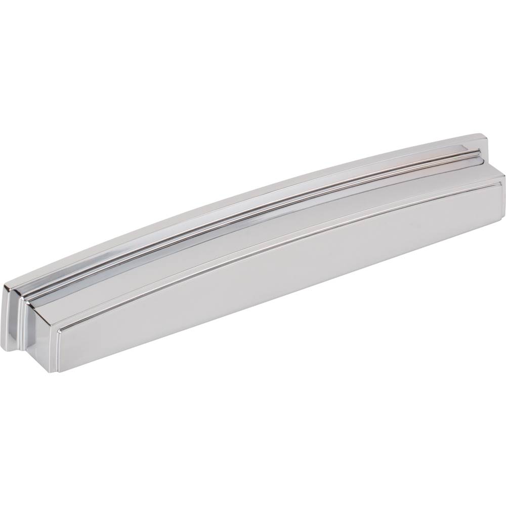 Jeffrey Alexander 192 mm Center Polished Chrome Square-to-Center Square Renzo Cabinet Cup Pull