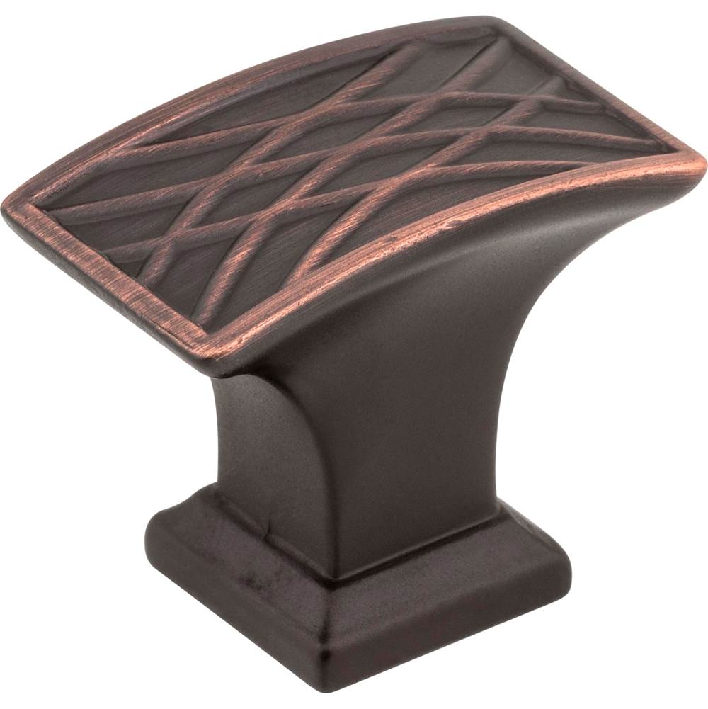 Jeffrey Alexander 1-1/2'' Overall Length Brushed Oil Rubbed Bronze Rectangle Geometric Pattern Aberdeen Cabinet Knob