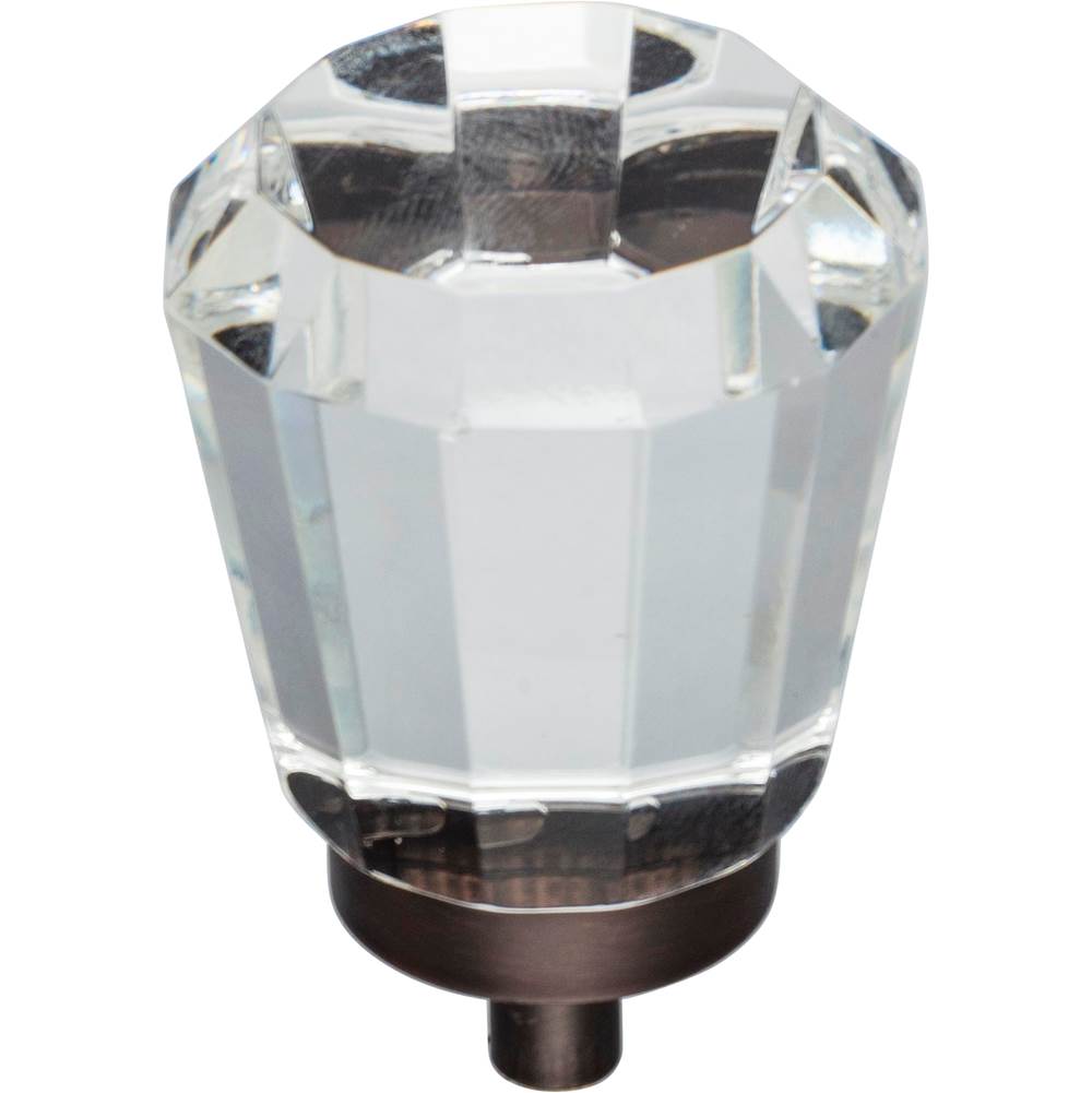 Jeffrey Alexander 1-1/4'' Overall Length Brushed Oil Rubbed Bronze Faceted Glass Harlow Cabinet Knob