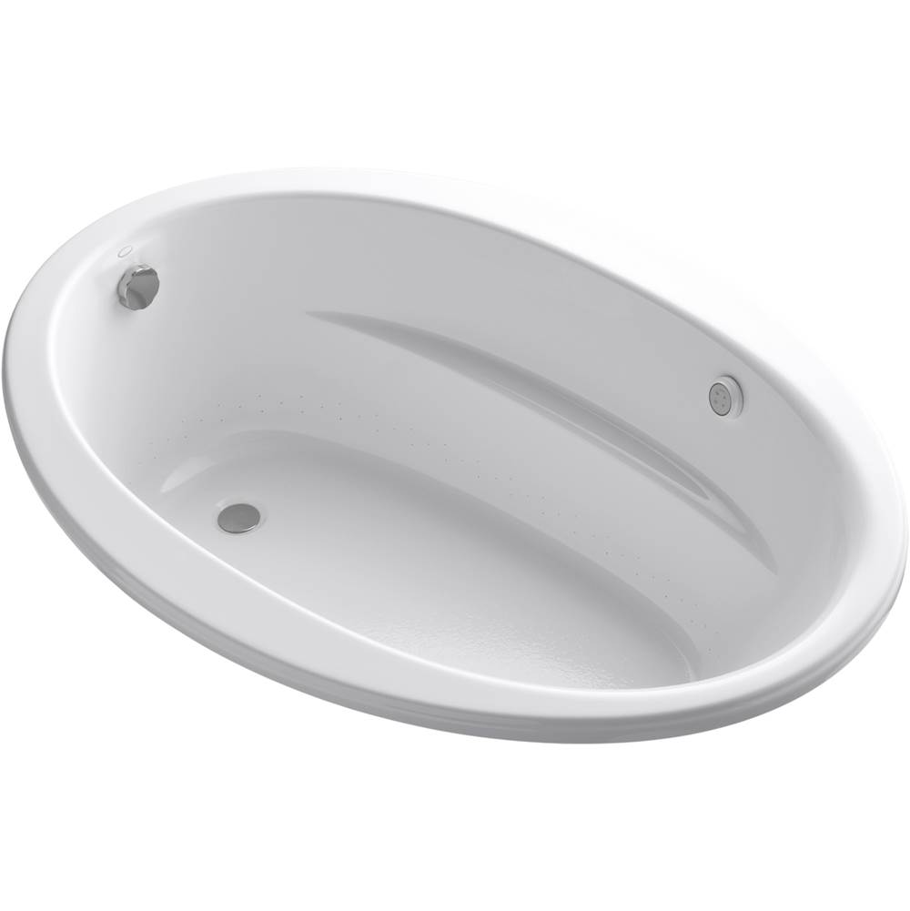 Kohler Sunward® 60'' x 42'' Heated BubbleMassage™ air bath with Bask®, end drain