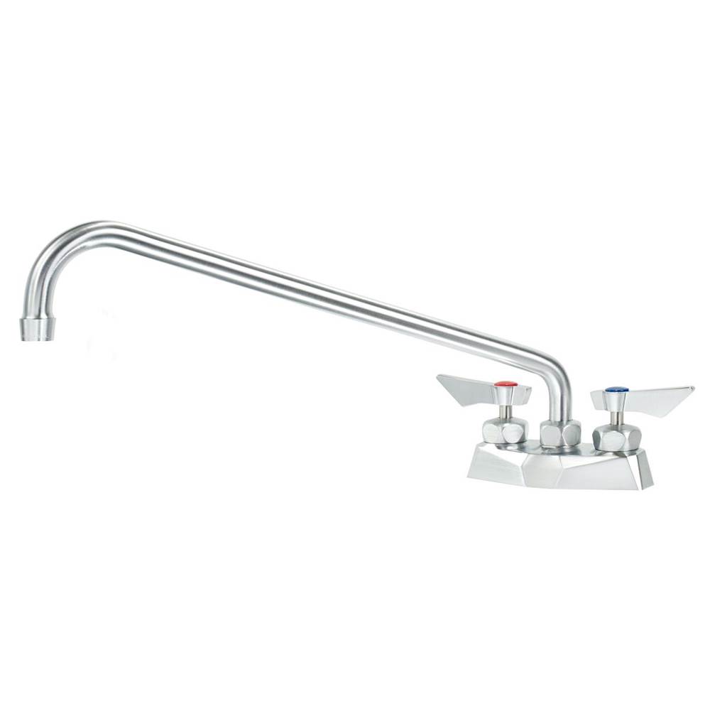 Krowne Diamond Series 4'' Center Deck Mount Faucet With 16'' Spout, Includes Mounting Hardware