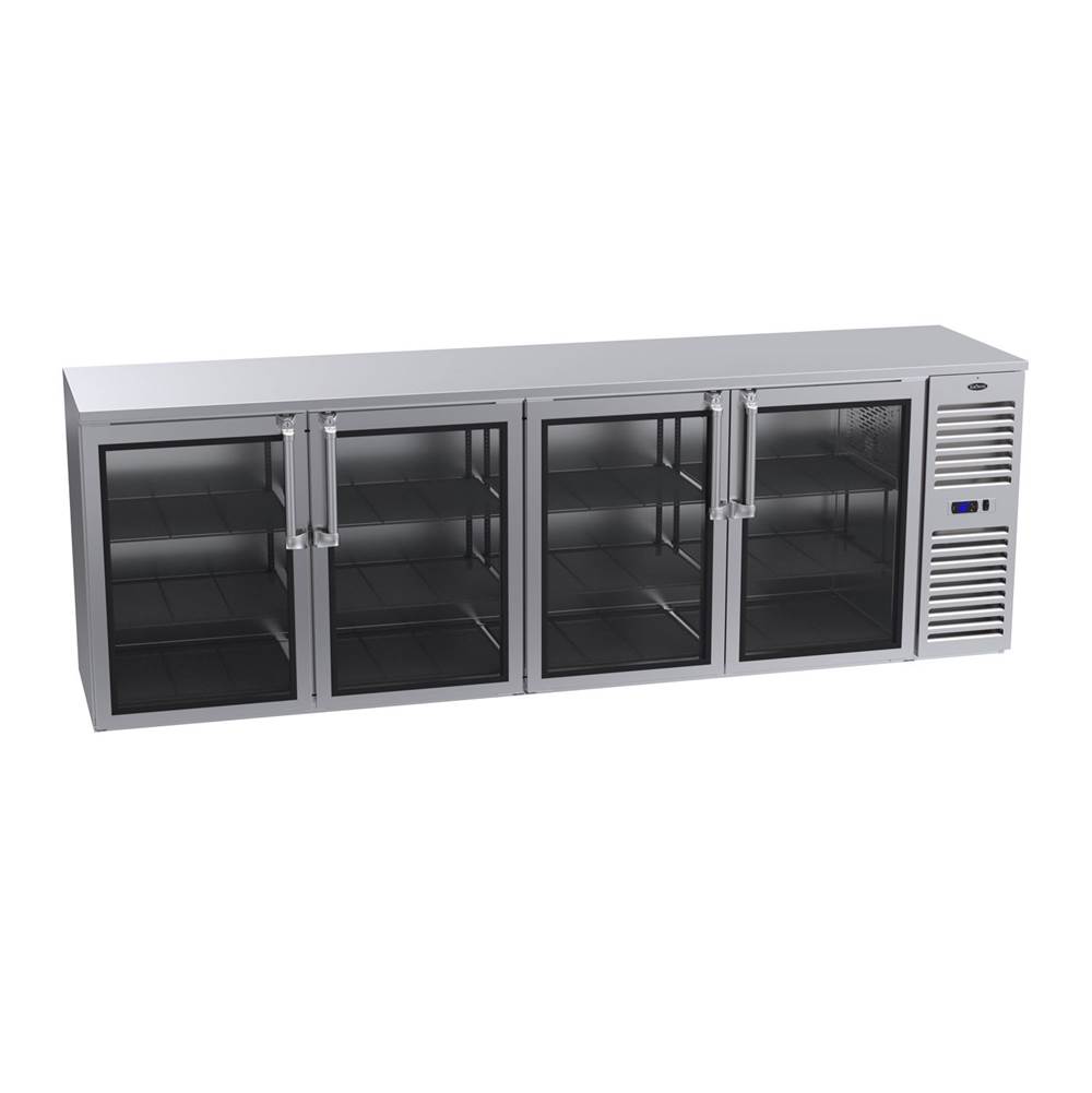 Krowne Krowne Royal 108'' Self Contained Backbar,Right Cabinet W/ Ss Glass Right Left Left Left Door And Top