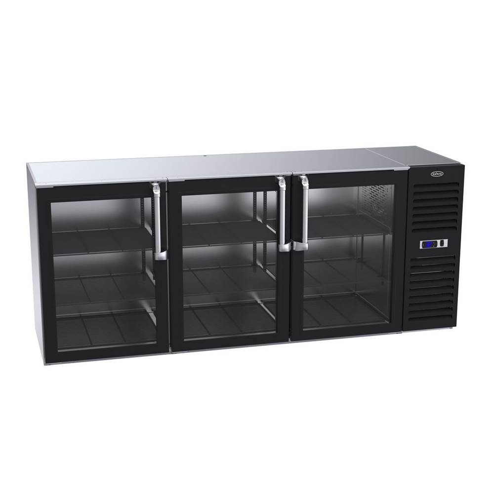 Krowne Krowne Royal 84'' Self Contained Refrigerated Backbar Right Cabinet With 1 Left And 2 Right Doors