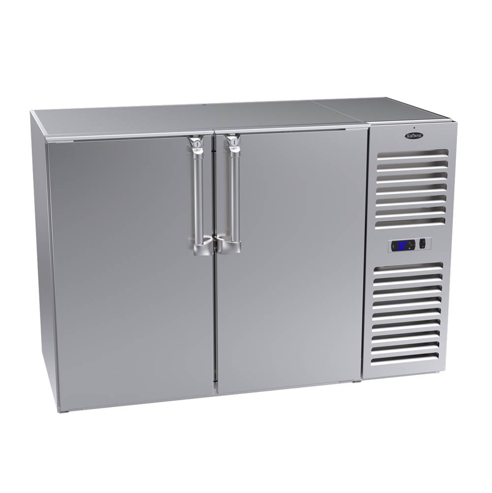 Krowne 52'' Self Contained Right Cabinet Narrow Door Backbar Cooler With Ss Right And Left Door