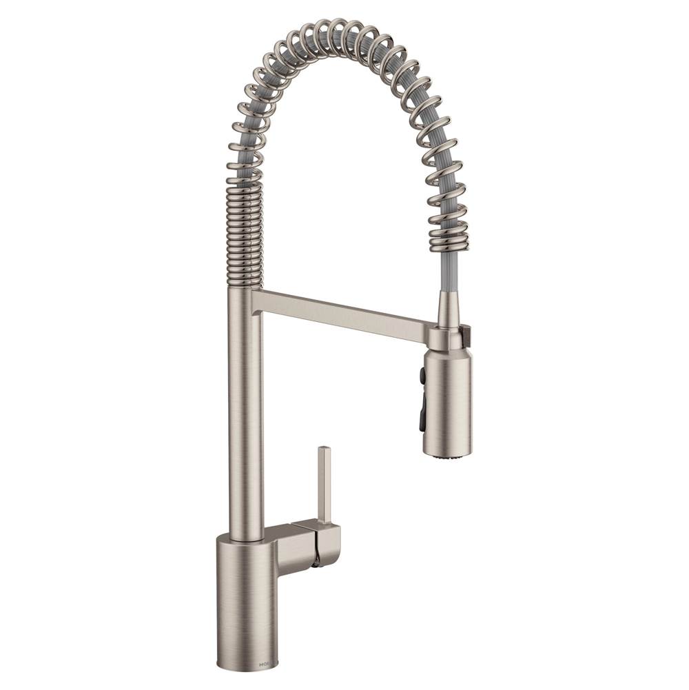 Moen Align One Handle Pre-Rinse Spring Pulldown Kitchen Faucet with Power Boost, Spot Resist Stainless