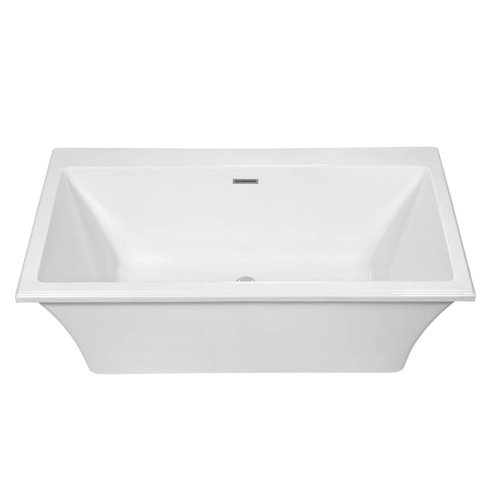 MTI Baths Madelyn 5 Acrylic Cxl Freestanding Faucet Deck Air Bath - White (65.75X36)