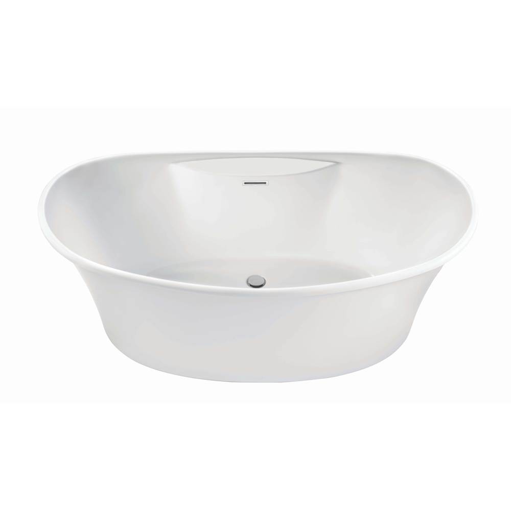 MTI Baths Loretta Dolomatte Freestanding Faucet Deck Air Bath - White (66.5X36)