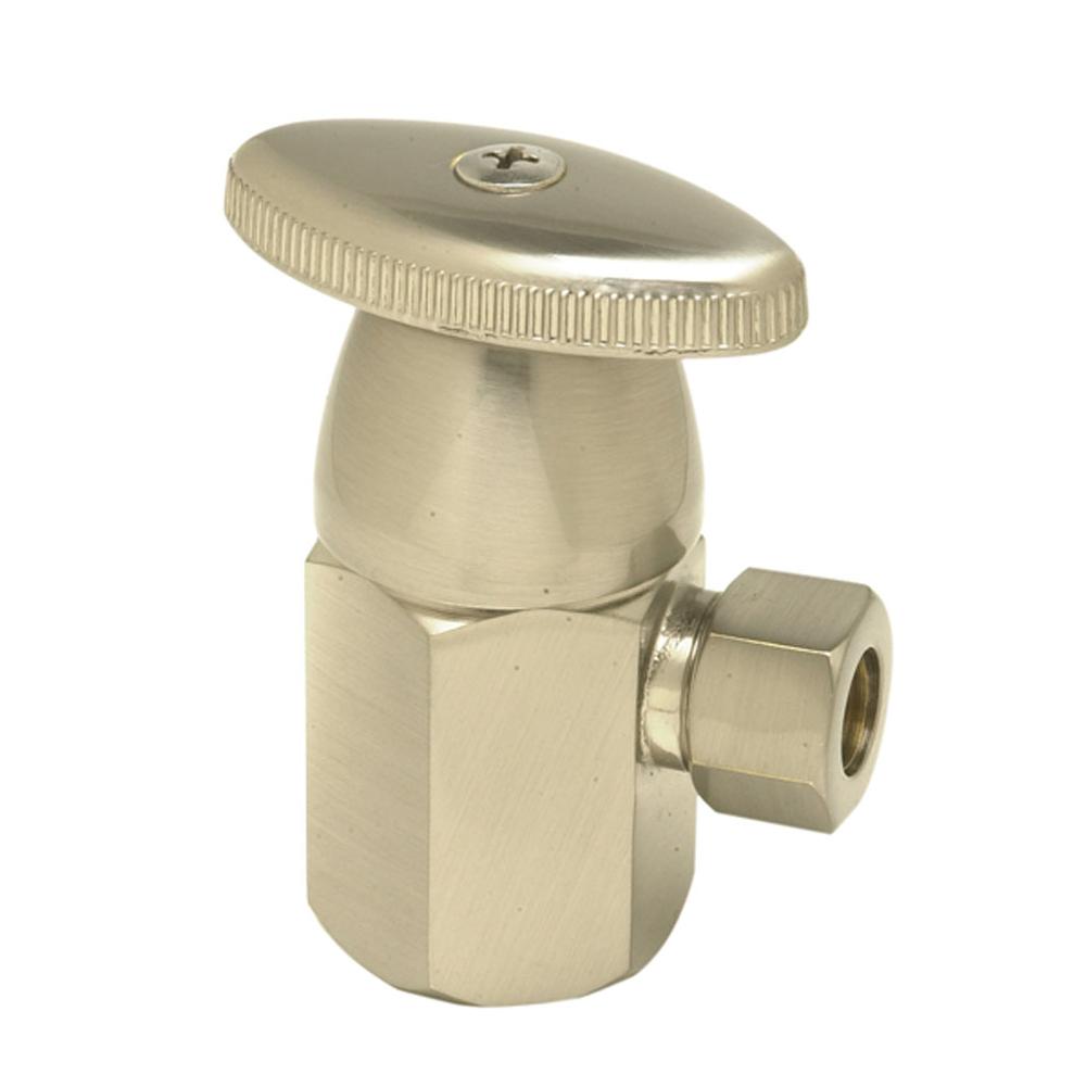 Mountain Plumbing Brass Oval Handle with 1/4 Turn Ceramic Disc Cartridge Valve - Lead Free - Angle (1/2'' Female IPS)