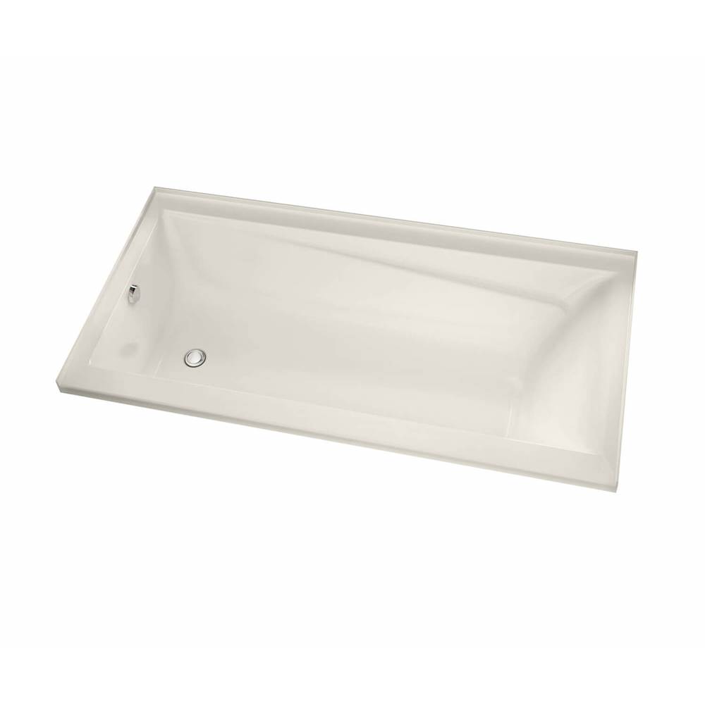 Maax Exhibit 7236 IF Acrylic Alcove Right-Hand Drain Combined Whirlpool & Aeroeffect Bathtub in Biscuit