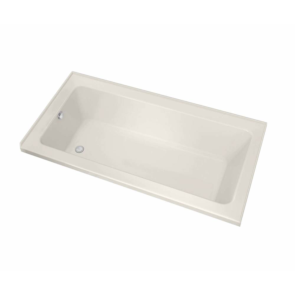 Maax Pose 6632 IF Acrylic Alcove Right-Hand Drain Whirlpool Bathtub in Biscuit
