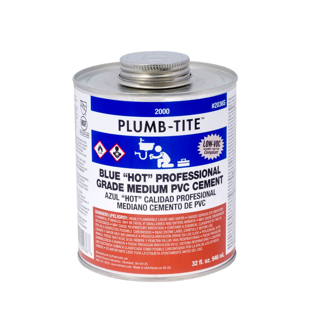 Oatey Blue Plumb-Tite Pvc Cement Qt
