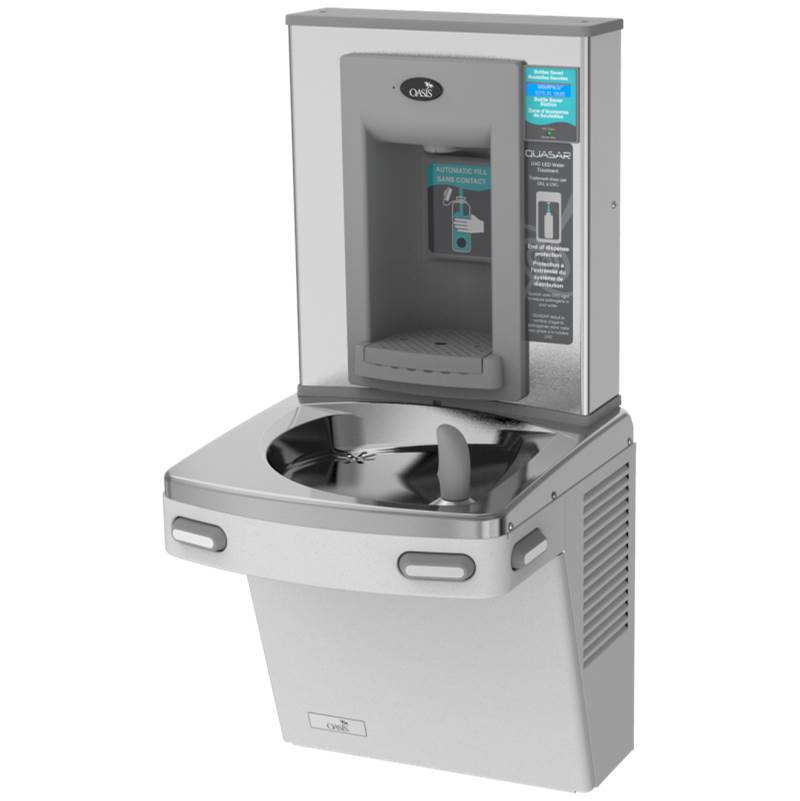 Oasis Water Coolers and Fountains Versacooler Ii With Hands-Free Quasar Versafiller With Versafilter Ii And Remedi Filter