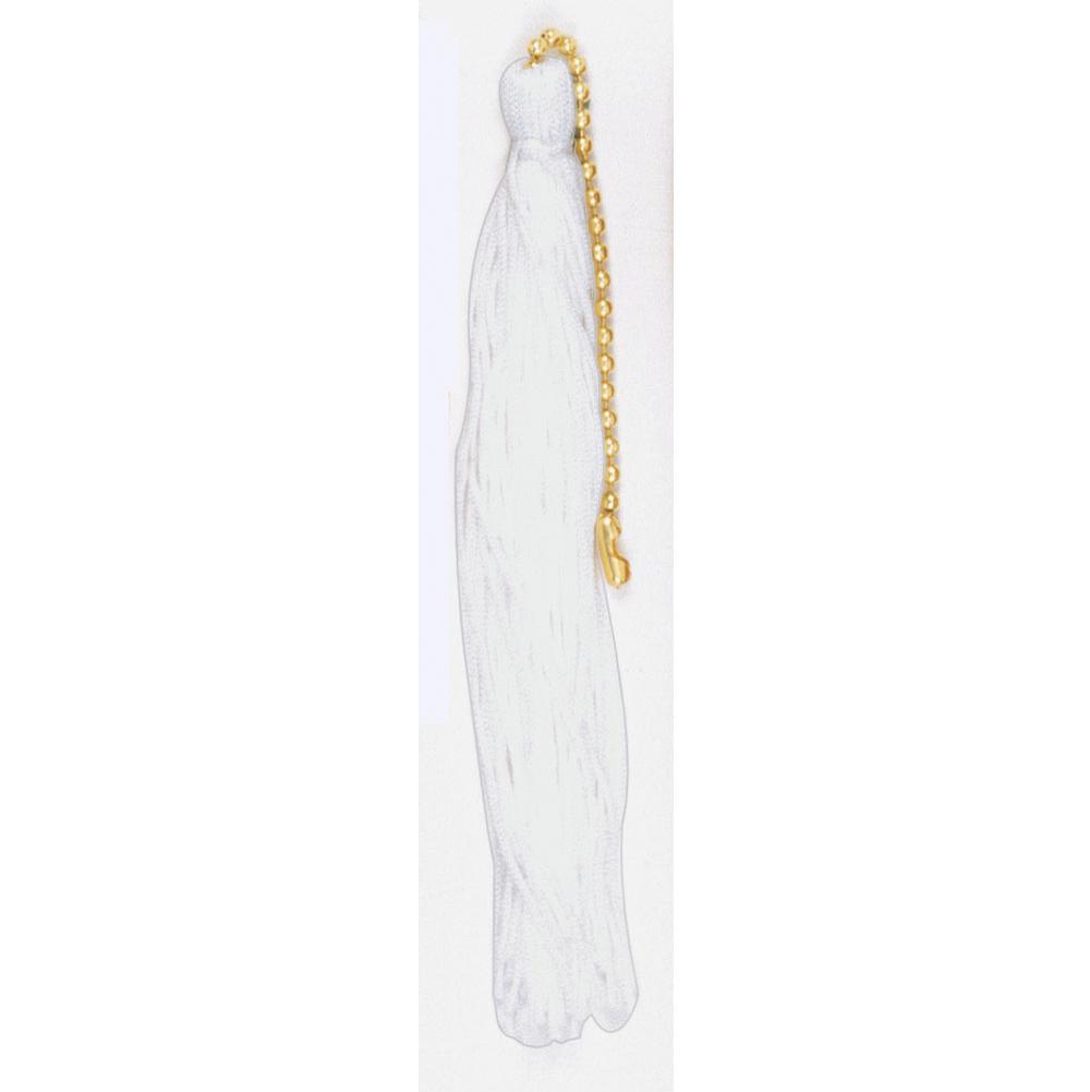 Satco White Tasel with Beaded Chain