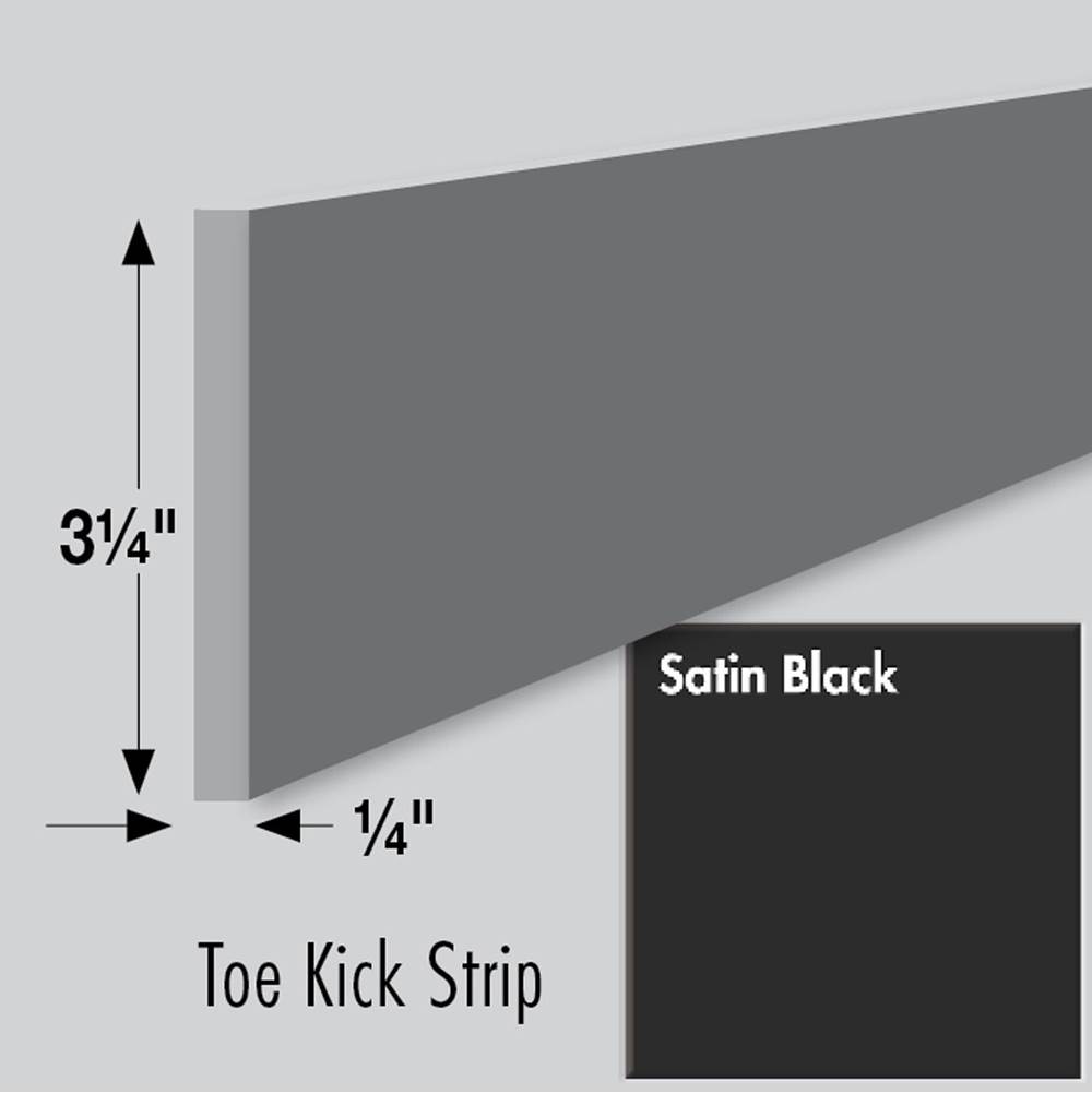 Strasser Woodenworks 3.25 X .25 X 84 Toe Kick Strip Sat Black