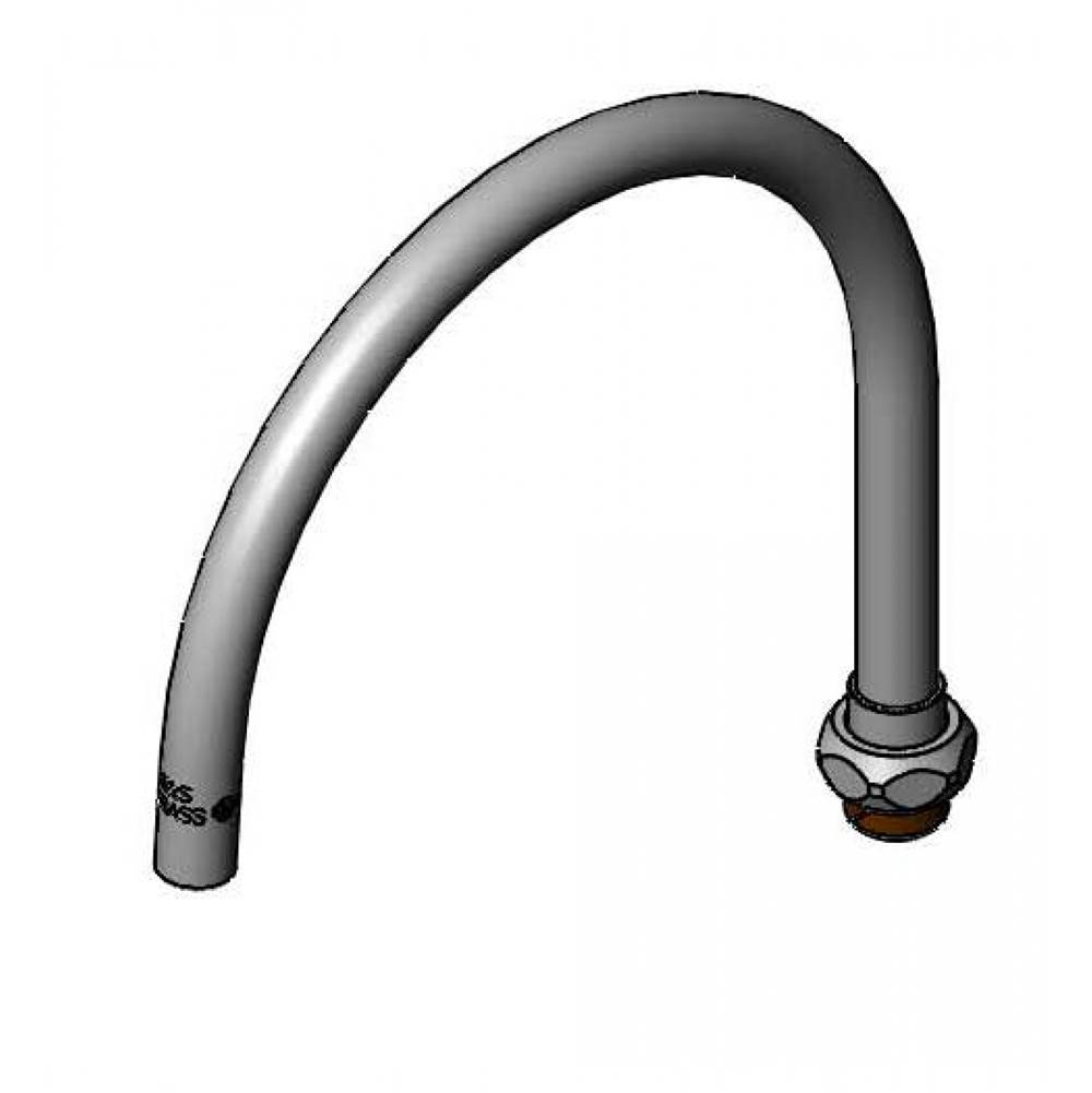 T&S Brass Plain-End Swivel Gooseneck, 7-11/16'' Spread, 8-1/4'' Height, 3-5/16'' Clearance, 1.5 GPM for EC-3130 ADE Faucet Series